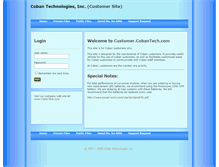 Tablet Screenshot of customer.cobantech.com